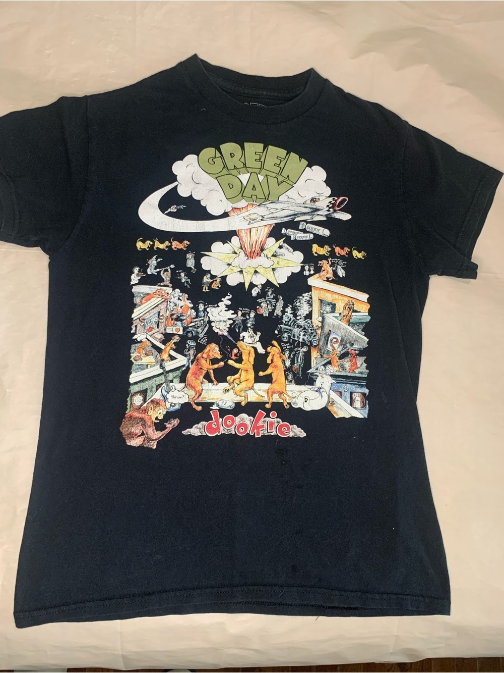 Green Day Dookie Graphic Short Sleeve Tee - Black